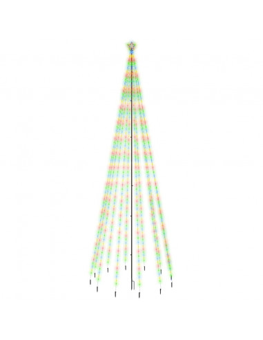 Albero di Natale con Puntale Colorato 732 LED 500 cm