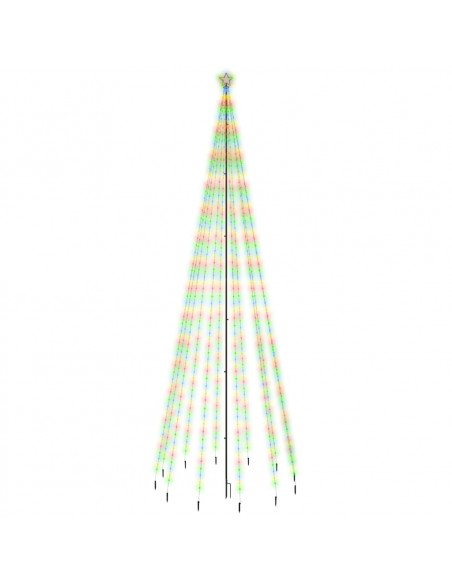 Albero di Natale con Puntale Colorato 732 LED 500 cm