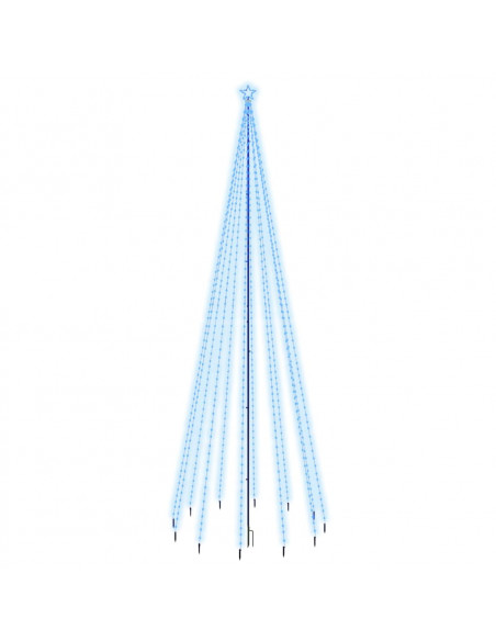 Albero di Natale con Puntale Blu 732 LED 500 cm