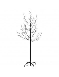 Albero di Ciliegio con 84 LED Bianco Caldo 120 cm 2