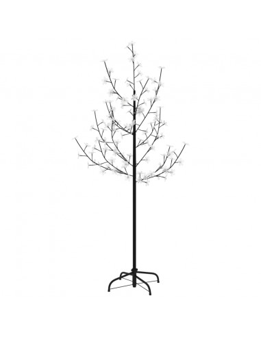 Albero di Ciliegio con 84 LED Bianco Caldo 120 cm