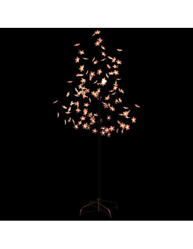 Albero di Ciliegio con 84 LED Bianco Caldo 120 cm