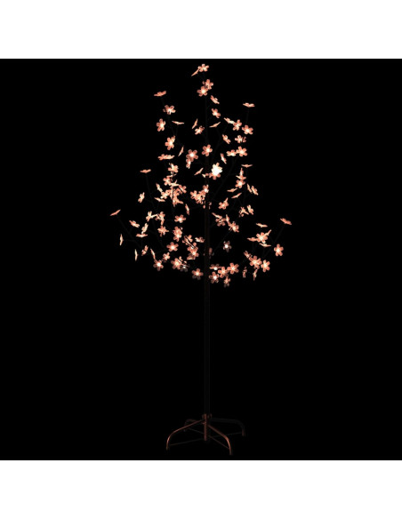 Albero di Ciliegio con 84 LED Bianco Caldo 120 cm