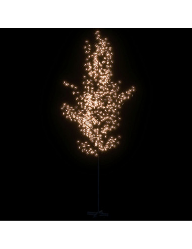 Albero di Ciliegio con 672 LED Bianco Caldo 400 cm