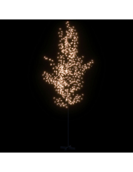 Albero di Ciliegio con 672 LED Bianco Caldo 400 cm