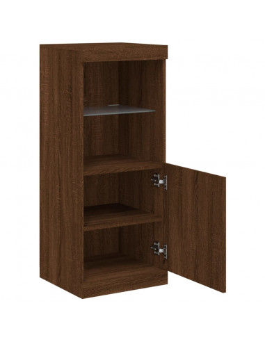 Credenza con Luci LED Rovere Marrone 41x37x100 cm