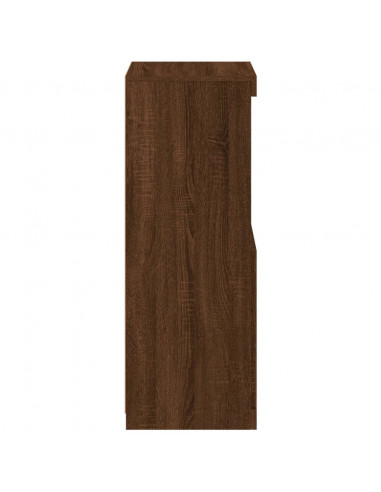 Credenza con Luci LED Rovere Marrone 41x37x100 cm