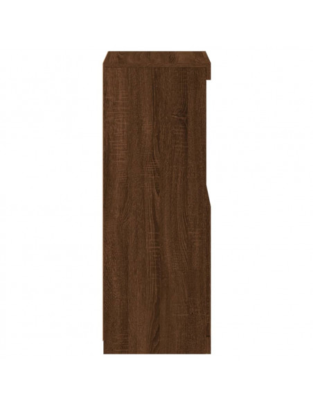 Credenza con Luci LED Rovere Marrone 41x37x100 cm