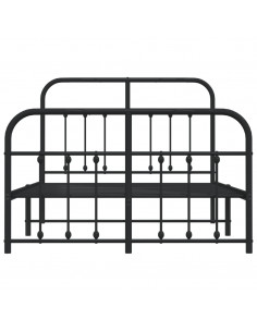 Giroletto con Testiera e Pediera Metallo Nero 120x190 cm