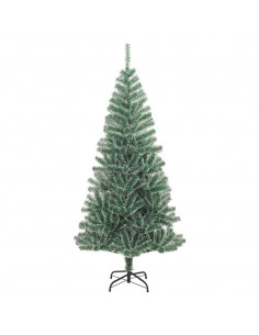 Albero di Natale Artificiale con 300 LED Palline e Neve 210 cm 2