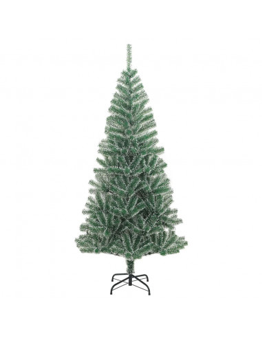 Albero di Natale Artificiale con 300 LED Palline e Neve 210 cm