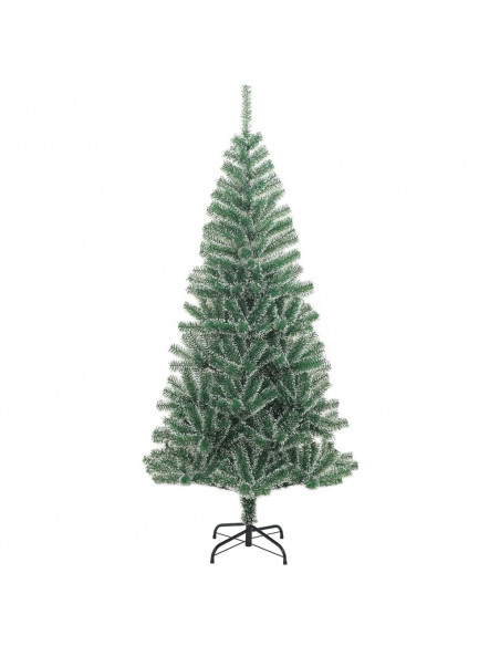 Albero di Natale Artificiale con 300 LED Palline e Neve 210 cm