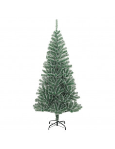 Albero di Natale Artificiale con 300 LED Palline e Neve 240 cm 2