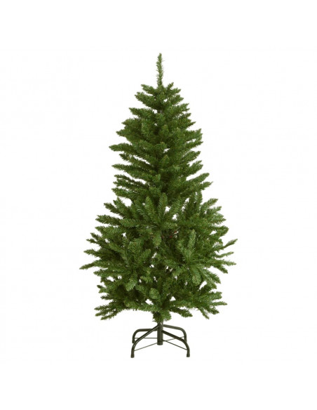 Albero Natale Incernierato con 150 LED e Palline 120 cm