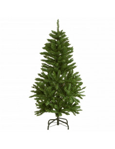 Albero Natale Incernierato con 150 LED e Palline 150 cm 2