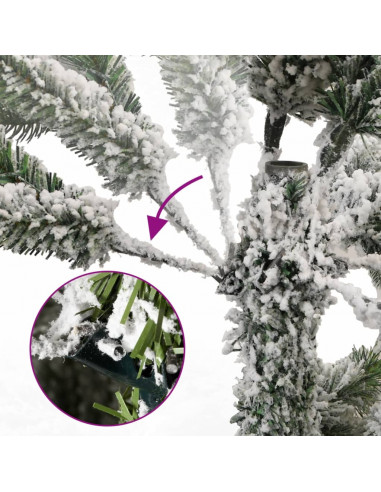 Albero Natale Incernierato con 300 LED e Palline 180 cm