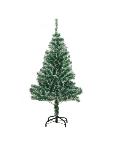 Albero Natale Artificiale 150 LED Palline e Neve Fioccata 120cm