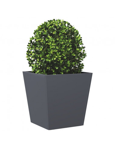 Fioriera da Giardino Antracite 40x40x40 cm in Acciaio