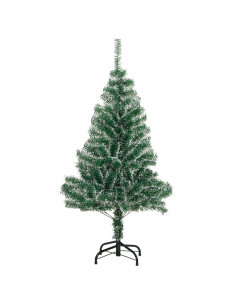 Albero Natale Artificiale 150 LED Palline e Neve Fioccata 120cm 2