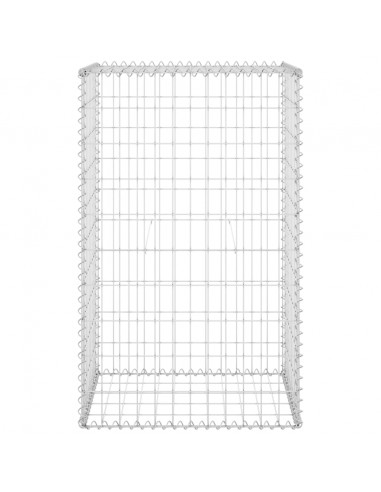 Gabbione con Copertura in Acciaio Zincato 60x50x100 cm