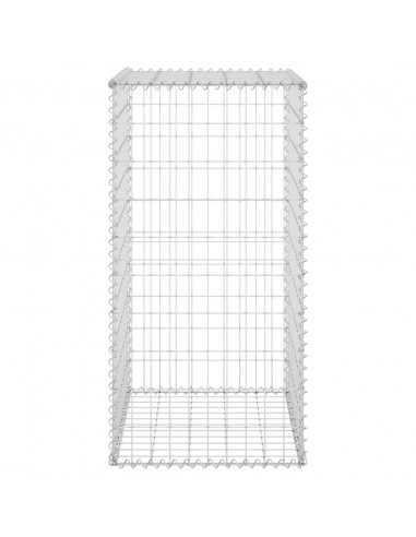 Gabbione con Copertura in Acciaio Zincato 60x50x100 cm