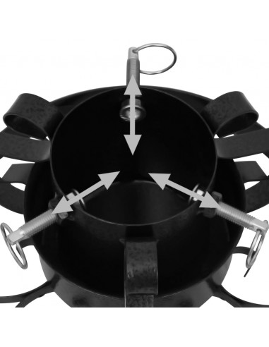 Base per Albero di Natale Nera 29x29x15,5 cm