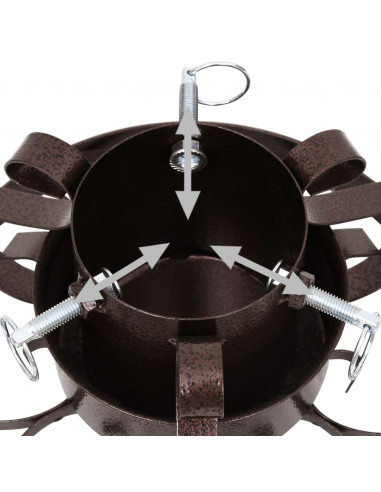 Base per Albero di Natale Rame Anticato 29x29x15,5 cm