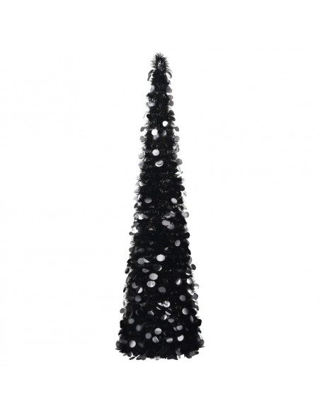 Albero di Natale Artificiale Apribile Nero 150 cm PET