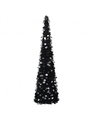 Albero di Natale Artificiale Apribile Nero 180 cm PET