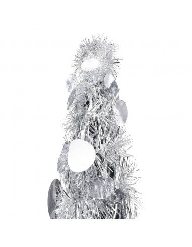 Albero di Natale Artificiale Apribile Argento 120 cm PET