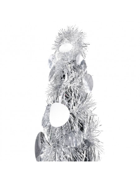 Albero di Natale Artificiale Apribile Argento 120 cm PET