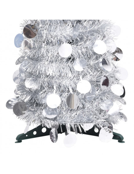 Albero di Natale Artificiale Apribile Argento 120 cm PET