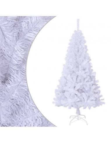 Albero di Natale Artificiale con Rami Spessi Bianco 150 cm PVC