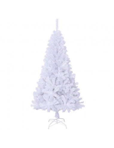 Albero di Natale Artificiale con Rami Spessi Bianco 150 cm PVC