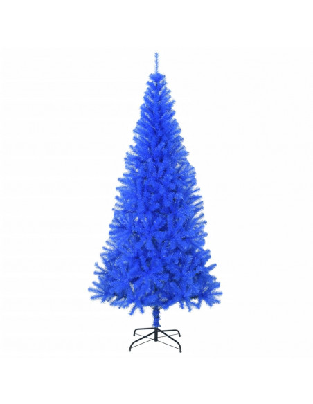 Albero di Natale Artificiale Sottile con Base Blu 180 cm PVC