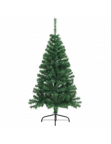 Albero di Natale Artificiale Metà con Supporto Verde 150 cm PVC