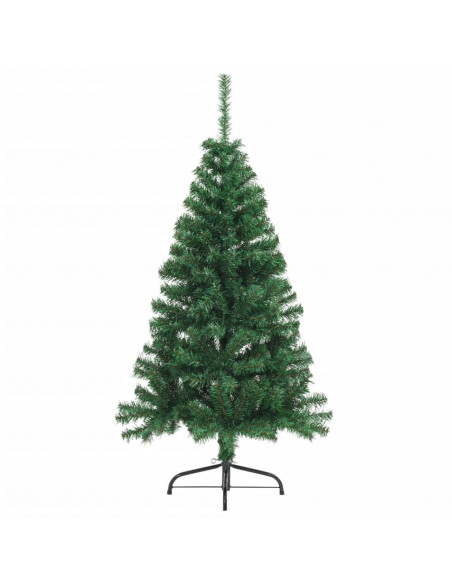 Albero di Natale Artificiale Metà con Supporto Verde 150 cm PVC