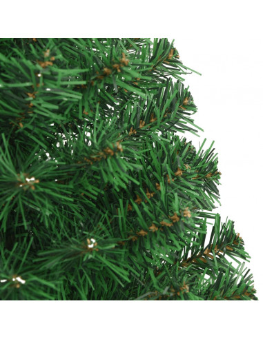 Albero di Natale Artificiale con Rami Spessi Verde 120 cm PVC