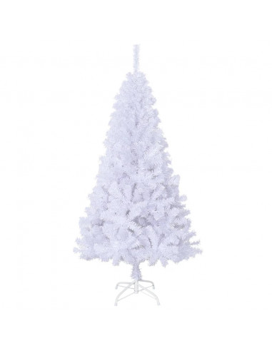 Albero di Natale Artificiale con Rami Spessi Bianco 120 cm PVC