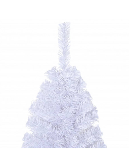 Albero di Natale Artificiale con Rami Spessi Bianco 120 cm PVC