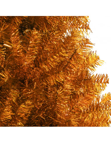 Albero di Natale Artificiale con Supporto Oro 120 cm PET