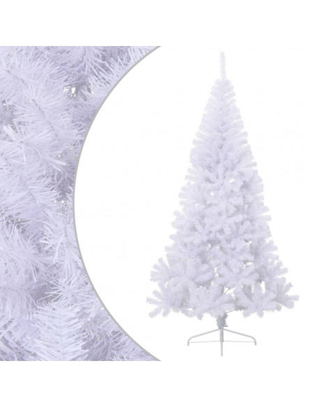 Albero di Natale Artificiale Metà con Supporto Bianco 180cm PVC