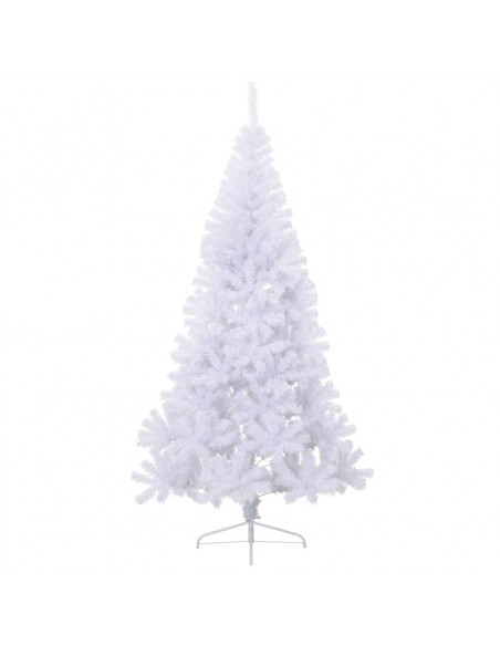Albero di Natale Artificiale Metà con Supporto Bianco 180cm PVC