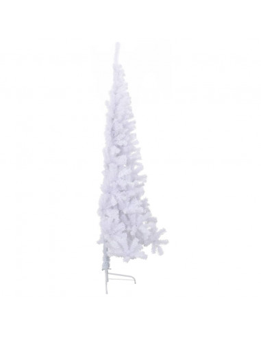 Albero di Natale Artificiale Metà con Supporto Bianco 180cm PVC