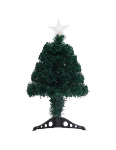 Albero di Natale Preilluminato con Supporto e LED 64 cm Fibra Ottica 2