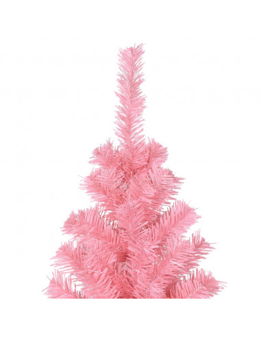 Albero di Natale Artificiale con Supporto Rosa 240 cm PVC