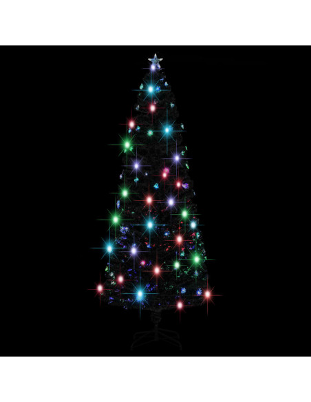 Albero di Natale Preilluminato con Supporto 240 cm Fibra Ottica