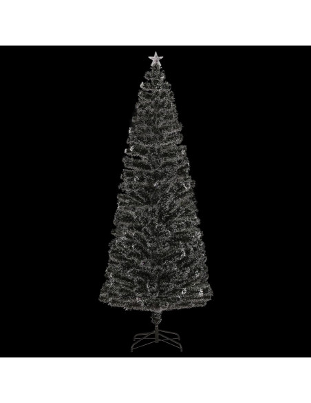 Albero di Natale Preilluminato con Supporto 240 cm Fibra Ottica