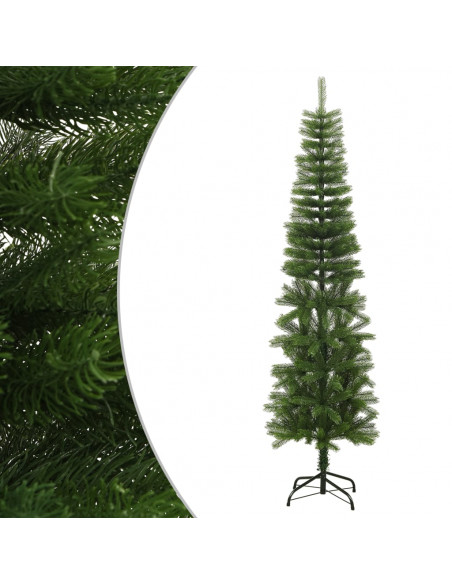Albero di Natale Artificiale Sottile con Base 210 cm PE