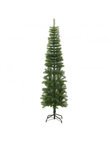 Albero di Natale Artificiale Sottile con Base 210 cm PE